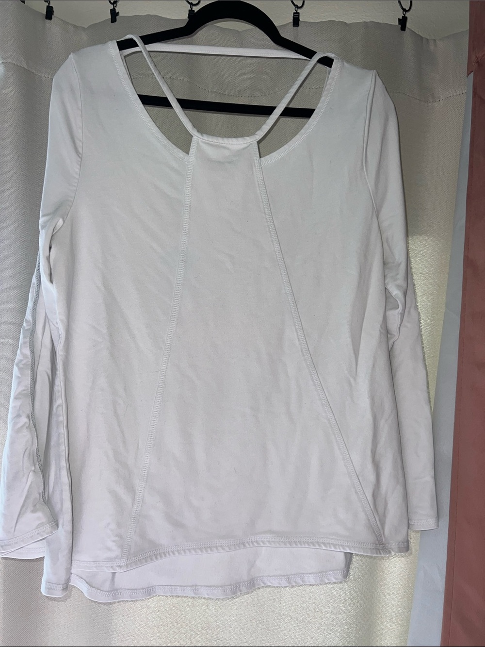 Nanette Lepore White Long-Sleeve Scoop-Neck Top